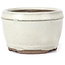 Round off-white bonsai pot - 75 x 75 x 50 mm