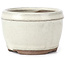 Round off-white bonsai pot - 75 x 75 x 50 mm