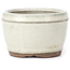 Round off-white bonsai pot - 75 x 75 x 50 mm