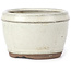 Round off-white bonsai pot - 75 x 75 x 50 mm