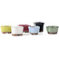 Set of 6 small bonsai pots between 30 and 39 mm from Seto Yaki, Japan.