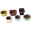 Set of 6 small bonsai pots between 30 and 39 mm from Seto Yaki, Japan.