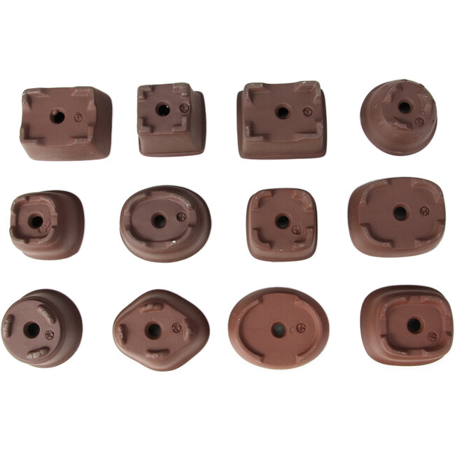 Set aus 12 kleinen unglasierten Bonsaischalen zwischen 40 und 55 mm von Seto Yaki, Japan.