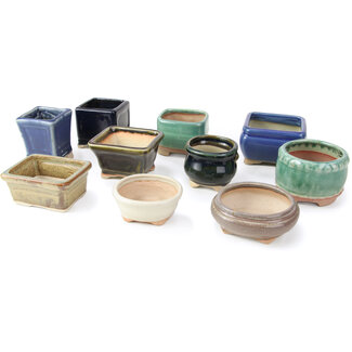 Seto Yaki Set of 10 pots 52 - 79 mm