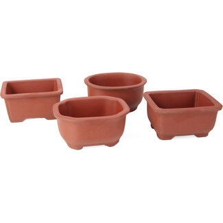 Seto Yaki Set of 4 pots 100 - 106 mm