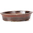 Vaso bonsai ovale marrone di Seto - 102 x 86 x 24 mm