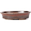 Vaso bonsai ovale marrone di Seto - 102 x 86 x 24 mm