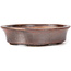 Oval brown bonsai pot by Seto - 102 x 86 x 24 mm