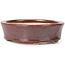 Oval brown bonsai pot by Seto - 83 x 74 x 24 mm