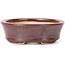 Oval brown bonsai pot by Seto - 83 x 74 x 24 mm