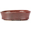 Oval brown bonsai pot by Seto - 95 x 75 x 27 mm