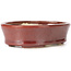 Oval brown bonsai pot by Seto - 95 x 75 x 27 mm