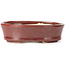 Oval brown bonsai pot by Seto - 95 x 75 x 27 mm