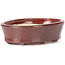 Oval brown bonsai pot by Seto - 95 x 75 x 27 mm