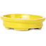Vaso bonsai giallo ovale di Seto - 103 x 84 x 26 mm
