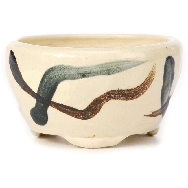 Vaso bonsai tondo bianco multicolore by Bonsai - 75 x 71 x 41 mm