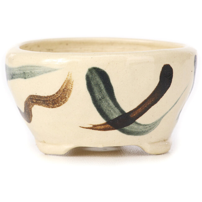 Vaso bonsai tondo bianco multicolore by Bonsai - 75 x 71 x 41 mm