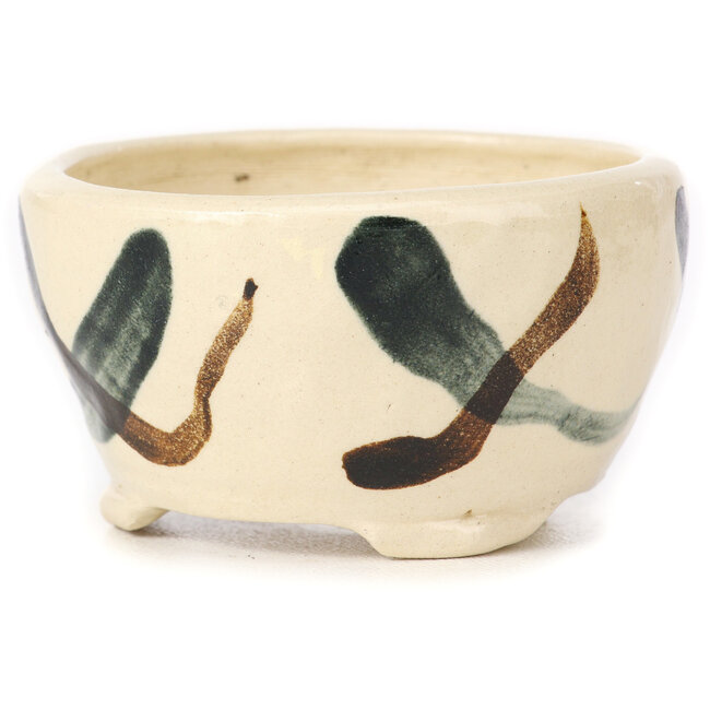 Vaso bonsai tondo bianco multicolore by Bonsai - 75 x 71 x 41 mm