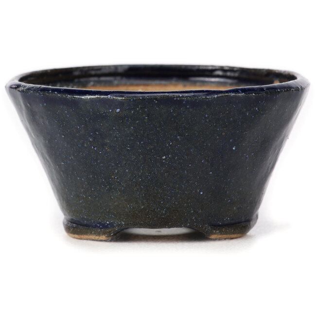 Maceta de bonsái redonda azul de Bonsai - 77 x 77 x 43 mm