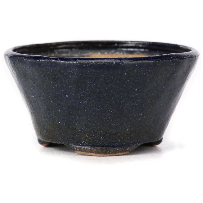 Maceta de bonsái redonda azul de Bonsai - 77 x 77 x 43 mm