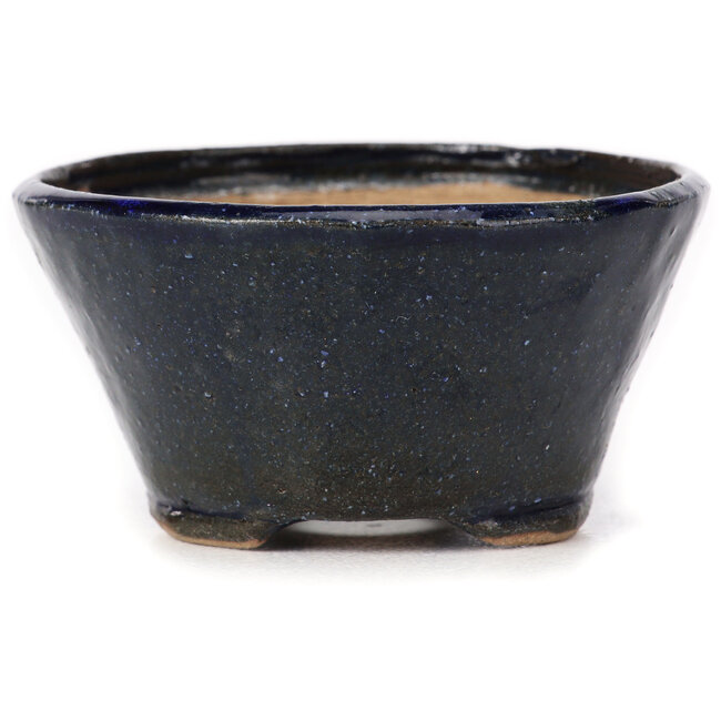Maceta de bonsái redonda azul de Bonsai - 77 x 77 x 43 mm