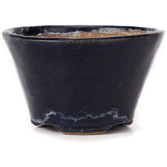 Round blue bonsai pot by Bonsai - 71 x 71 x 43 mm