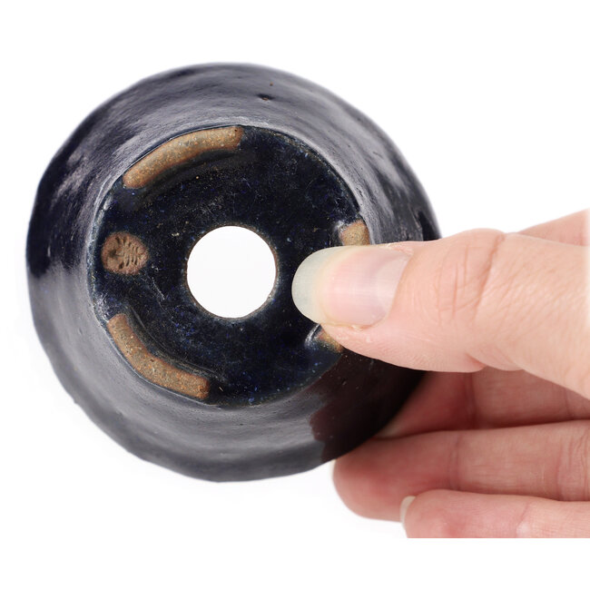 Pot à bonsaï rond bleu par Bonsai - 71 x 71 x 43 mm