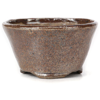 Bonsai 70 mm round red brown bonsai pot by Bonsai, Japan