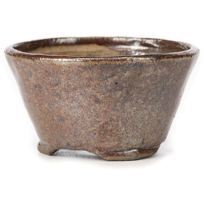 Round red brown bonsai pot by Bonsai - 70 x 70 x 40 mm