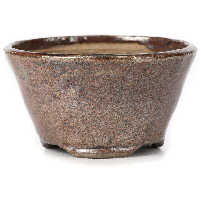 Runde rotbraune Bonsaischale von Bonsai - 70 x 70 x 40 mm