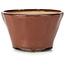 Round red brown bonsai pot by Bonsai - 73 x 73 x 45 mm