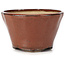 Vaso per bonsai rotondo rosso marrone di Bonsai - 73 x 73 x 45 mm