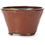 Round red brown bonsai pot by Bonsai - 73 x 73 x 45 mm