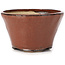 Round red brown bonsai pot by Bonsai - 73 x 73 x 45 mm