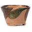 Round green and brown bonsai pot by Bonsai - 71 x 69 x 34 mm