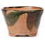 Pot à bonsaï rond vert et marron par Bonsai - 71 x 69 x 34 mm