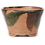 Round green and brown bonsai pot by Bonsai - 71 x 69 x 34 mm