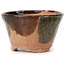 Round green and brown bonsai pot by Bonsai - 71 x 69 x 34 mm