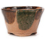 Pot à bonsaï rond vert et marron par Bonsai - 71 x 69 x 34 mm