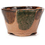 Round green and brown bonsai pot by Bonsai - 71 x 69 x 34 mm