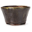 Round green and brown bonsai pot by Bonsai - 70 x 70 x 43 mm