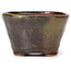 Round green and brown bonsai pot by Bonsai - 70 x 70 x 43 mm
