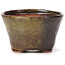 Pot à bonsaï rond vert et marron par Bonsai - 70 x 70 x 43 mm