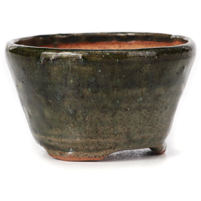 Vaso bonsai rotondo verde di Bonsai - 73 x 72 x 44 mm