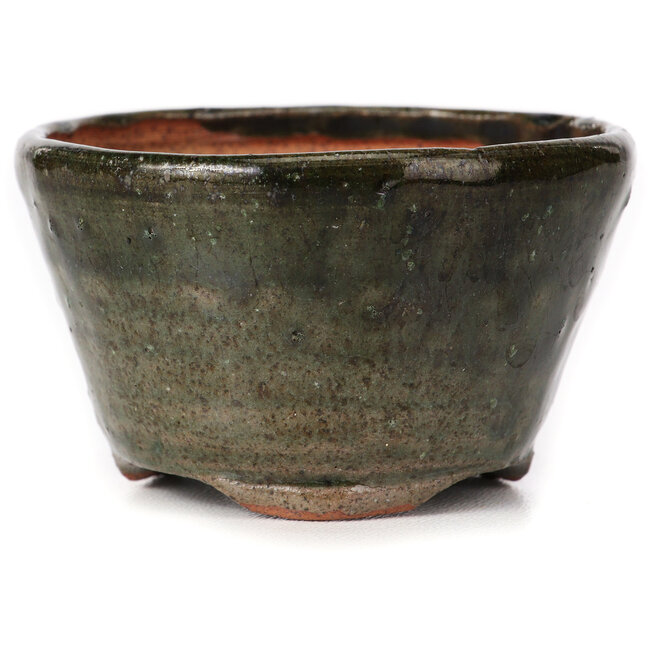 Round green bonsai pot by Bonsai - 73 x 72 x 44 mm