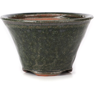 Bonsai 77 mm round green bonsai pot by Bonsai, Japan