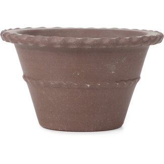 Yamaaki Maceta de bonsái redonda sin esmaltar de 133 mm de Yamaaki, Tokoname, Japón  Yamaaki Maceta de bonsái redonda sin esmaltar de 133 mm de Yamaaki, Tokoname, Japón