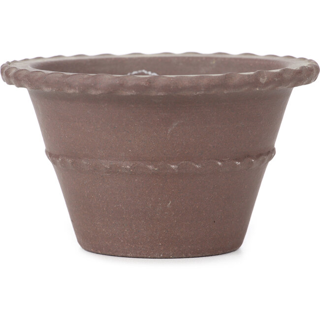 Pot à bonsaï rond non émaillé par Yamaaki - 133 x 133 x 80 mm