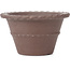 Round unglazed bonsai pot by Yamaaki - 133 x 133 x 80 mm