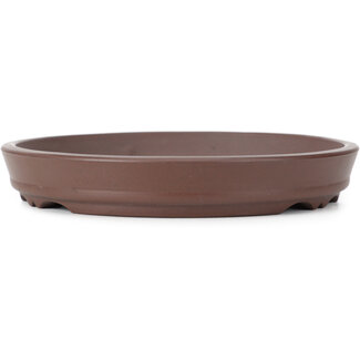 Yamaaki 182 mm round unglazed bonsai pot by Yamaaki, Tokoname, Japan